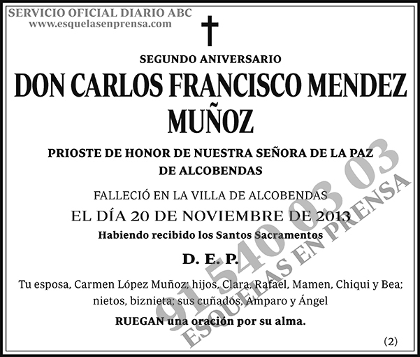 Carlos Francisco Mendez Muñoz